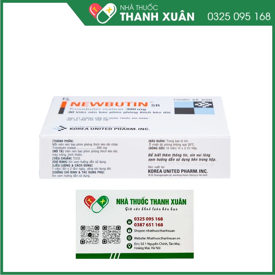 Newbutin SR điều trị trào ngược dạ dày- thực quản, rối loạn chức năng ruột kết
